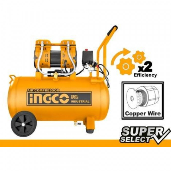 Máy nén khí không dầu 1200W Ingco ACS112501T