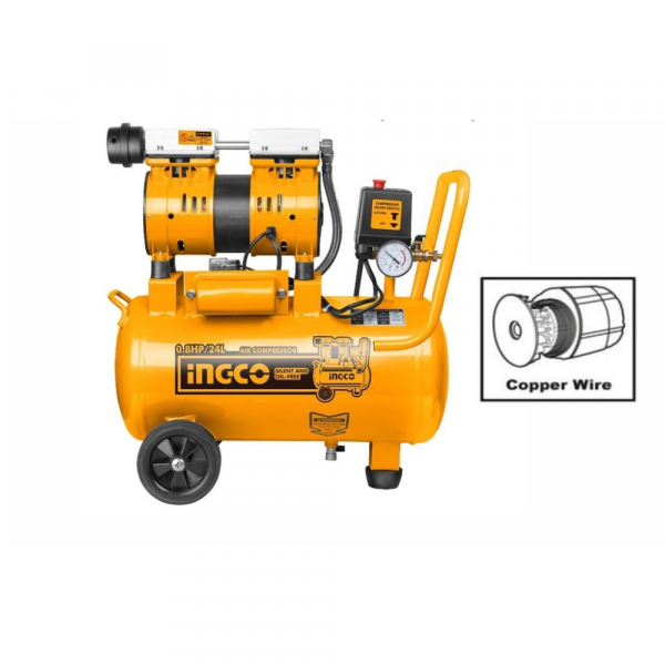 Máy nén khí không dầu 24L 0,8Hp INGCO ACS175241T