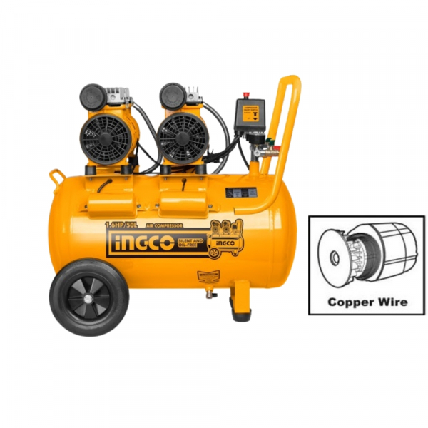 Máy nén khí không dầu 50L 1200W Ingco ACS215506T