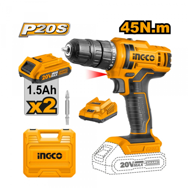 Máy khoan dùng pin Lithium 20V Ingco CDLI20028