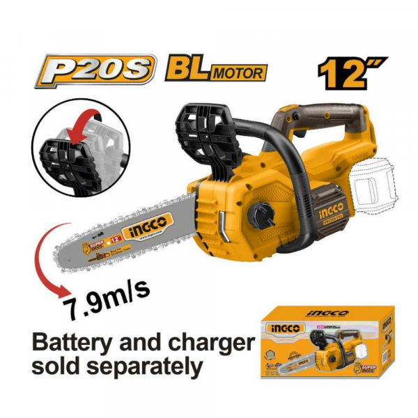 Máy cưa xích dùng pin 20V Ingco CGSLI20128 (không kèm pin và sạc)