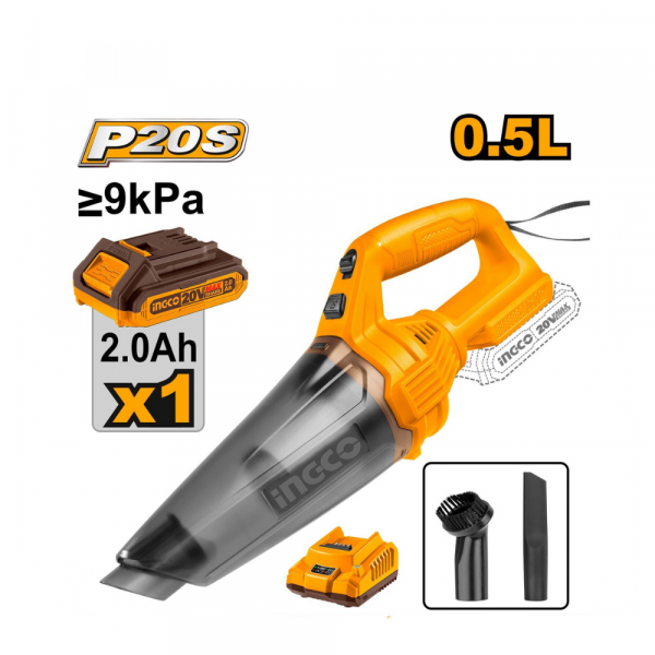Máy hút bụi dùng pin 20V INGCO CVLI20126 ( 1pin 2Ah và sạc)