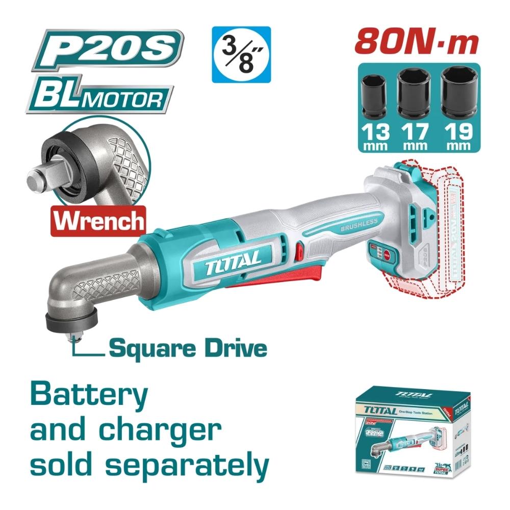 Máy siết buloong góc dùng pin 20V Total TAIWLI2081 (không kèm pin & sạc) 1 Máy siết buloong góc dùng pin 20V Total TAIWLI2081 (không kèm pin & sạc)