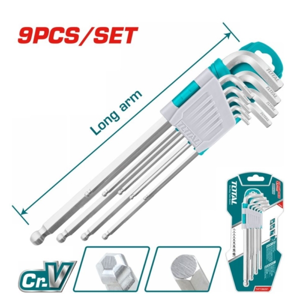 Bộ 9 chìa lục giác Total THT106291