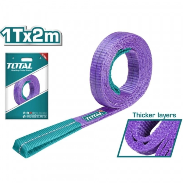 Dây cáp vải cẩu hàng tím 1Tx2m Total THTWS0102