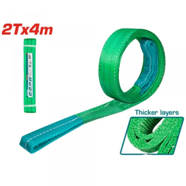 Dây cáp vải cẩu hàng xanh lá 2Tx4m Total THTWS0204