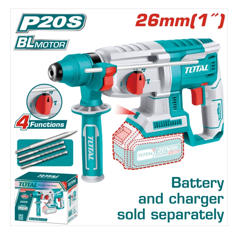 Máy khoan động lực dùng pin 20V Total TRHLI20228 1 Máy khoan động lực dùng pin 20V Total TRHLI20228