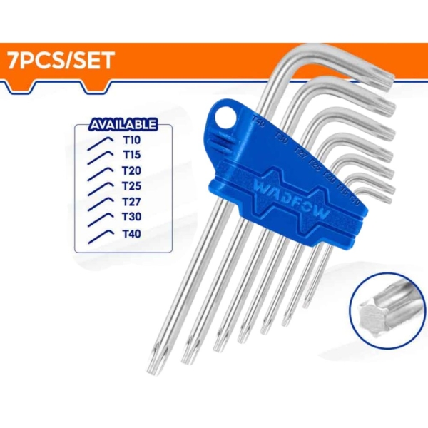 Bộ 7 chìa lục giác sao T10- T40 Wadfow WHK3671