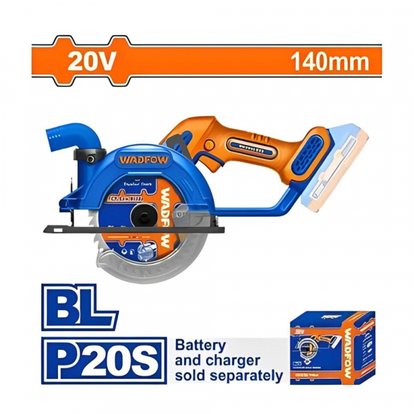 Máy cưa đĩa tròn dùng pin 20V-140mm Wadfow WLWP5630 (không kèm pin sạc)