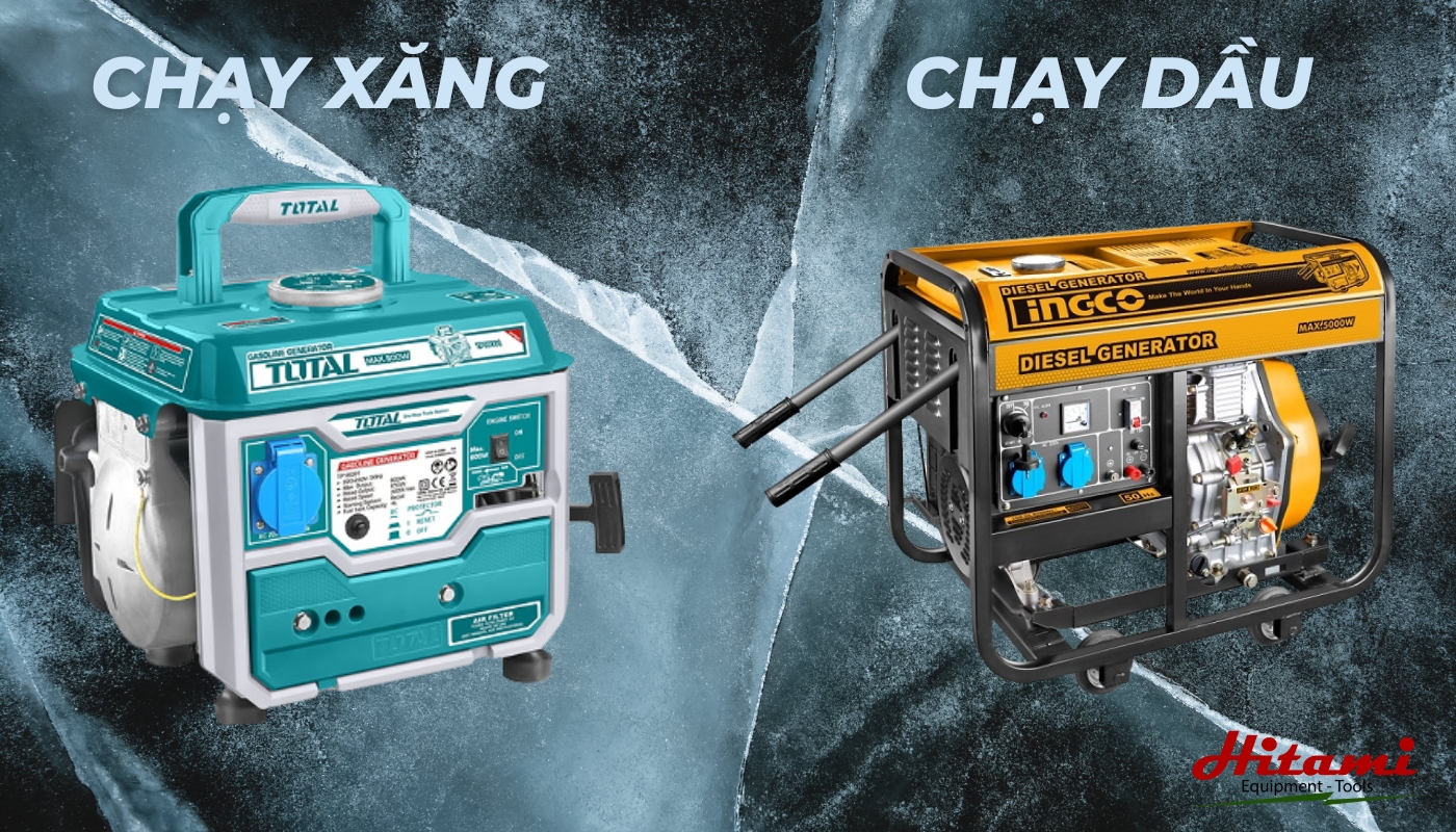 Các loại máy phát điện chạy xăng và dầu