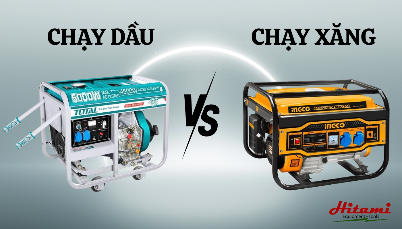 Máy phát điện chạy bằng xăng hay dầu