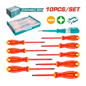 Bộ 10 công cụ cầm tay cách điện Total THKTV02S101