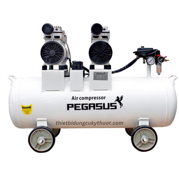 Máy nén khí không dầu giảm âm Pegasus TM-OF750x2-70L 2HP