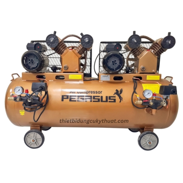 Máy nén khí dây đai 2 đầu Pegasus TM-V-0.25/8x2-230L 3HPx2
