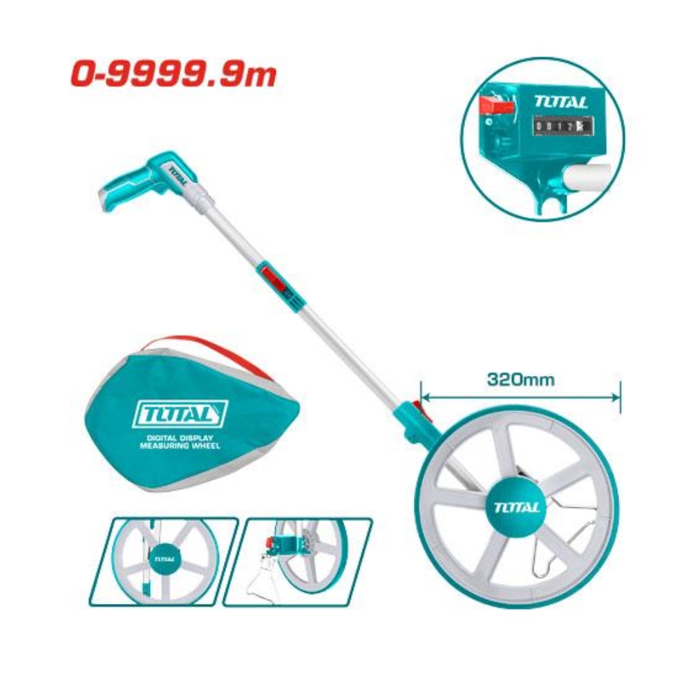 Thước lăn đo chiều dài bằng dạng bánh xe 9999m Total TMT19945 2 TMT19945-2