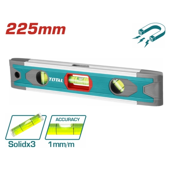 Thước thủy mini 225mm có nam châm Total TMT2235
