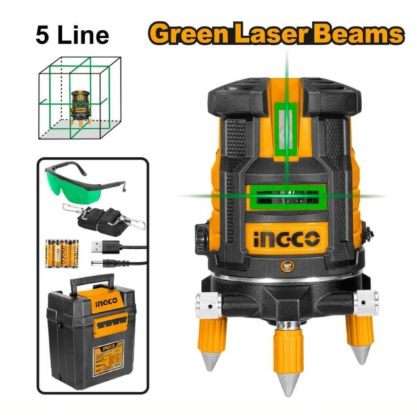 Máy đo mức cân bằng lazer (tia xanh) Ingco HLL305205
