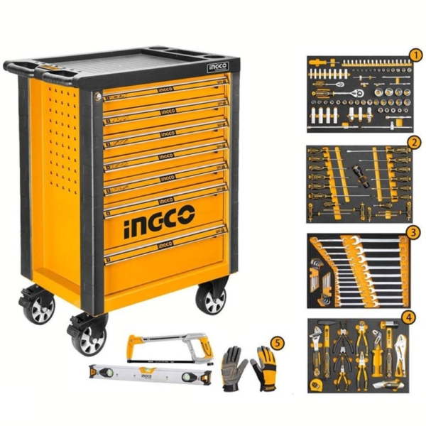 Tủ đồ nghề 7 ngăn 162 chi tiết Ingco HTCS271621
