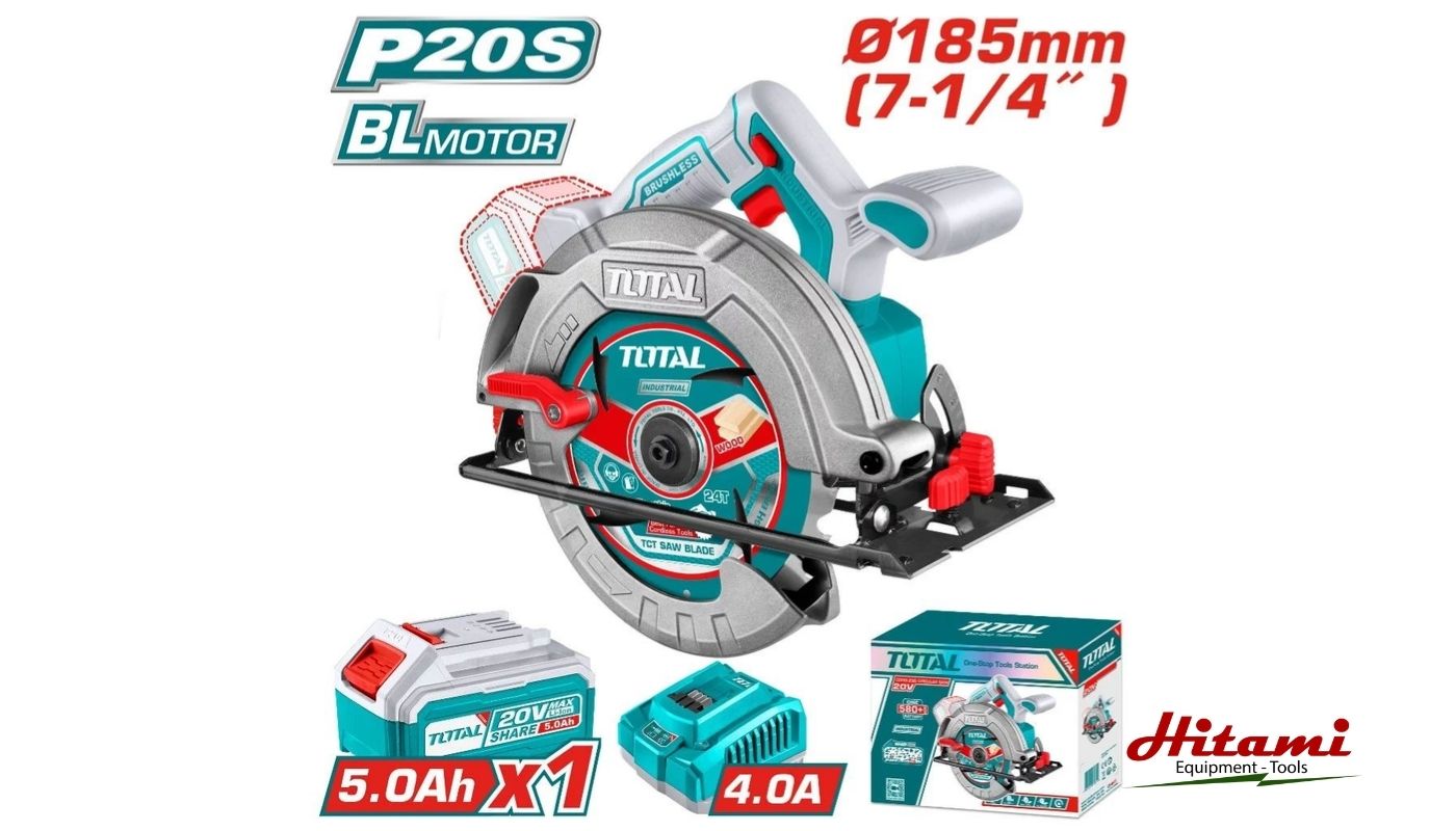 Ưu điểm nổi bật máy cưa đĩa không chổi than pin 20V Total TSLI18513