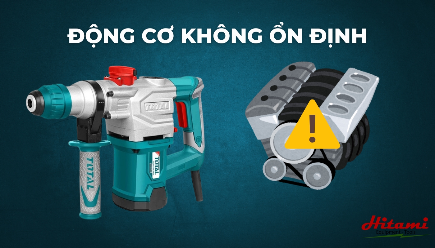 Máy đục bê tông bị yếu do động cơ không ổn định