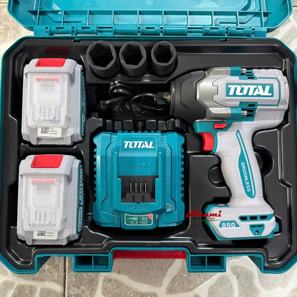 Máy siết bu lông dùng pin 20V - 850Nm Total TIWLI2085 (2 pin & sạc) 5 May-siet-bu-long-dung-pin-20V-–-850Nm-Total-TIWLI2085-2-pin-sac-1