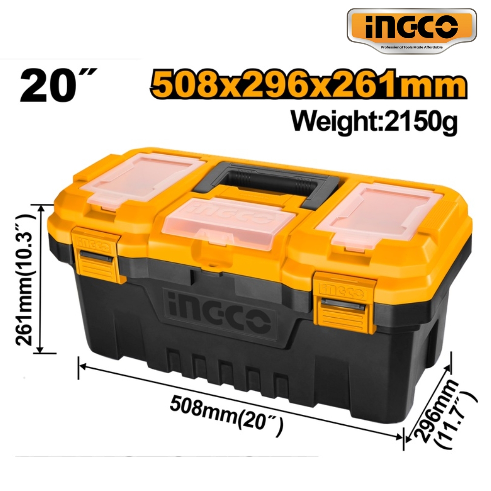 Hộp nhựa đựng dụng cụ 20 inch Ingco PBX2001 (khóa nhựa PP) 1 Hộp nhựa đựng dụng cụ 20 inch Ingco PBX2001