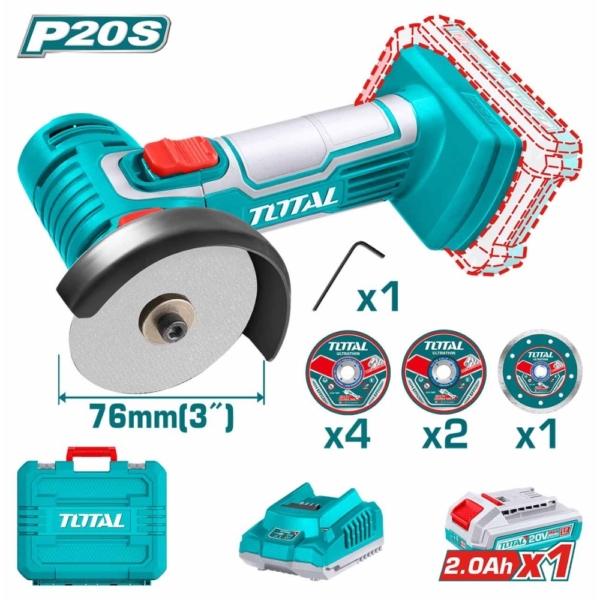 Máy cắt mài mini pin Total TAGLI76012