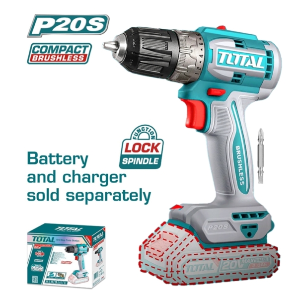 Máy khoan vặn vít dùng pin không chổi than Total TDLI204531
