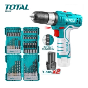 Bộ máy khoan pin Total TIDLI12201, 45 tua vít & 16 mũi khoan