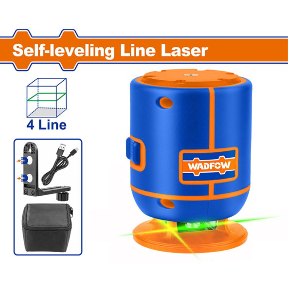 Máy cân bằng tia lade 4 tia xanh 0-30m Wadfow WLE1M04 1 Máy cân bằng tia lade 4 tia xanh 0-30m Wadfow WLE1M04