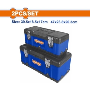 Bộ 2 hộp đựng công cụ bằng nhựa & thép 15.5" và 18.5" Wadfow WTB6A02
