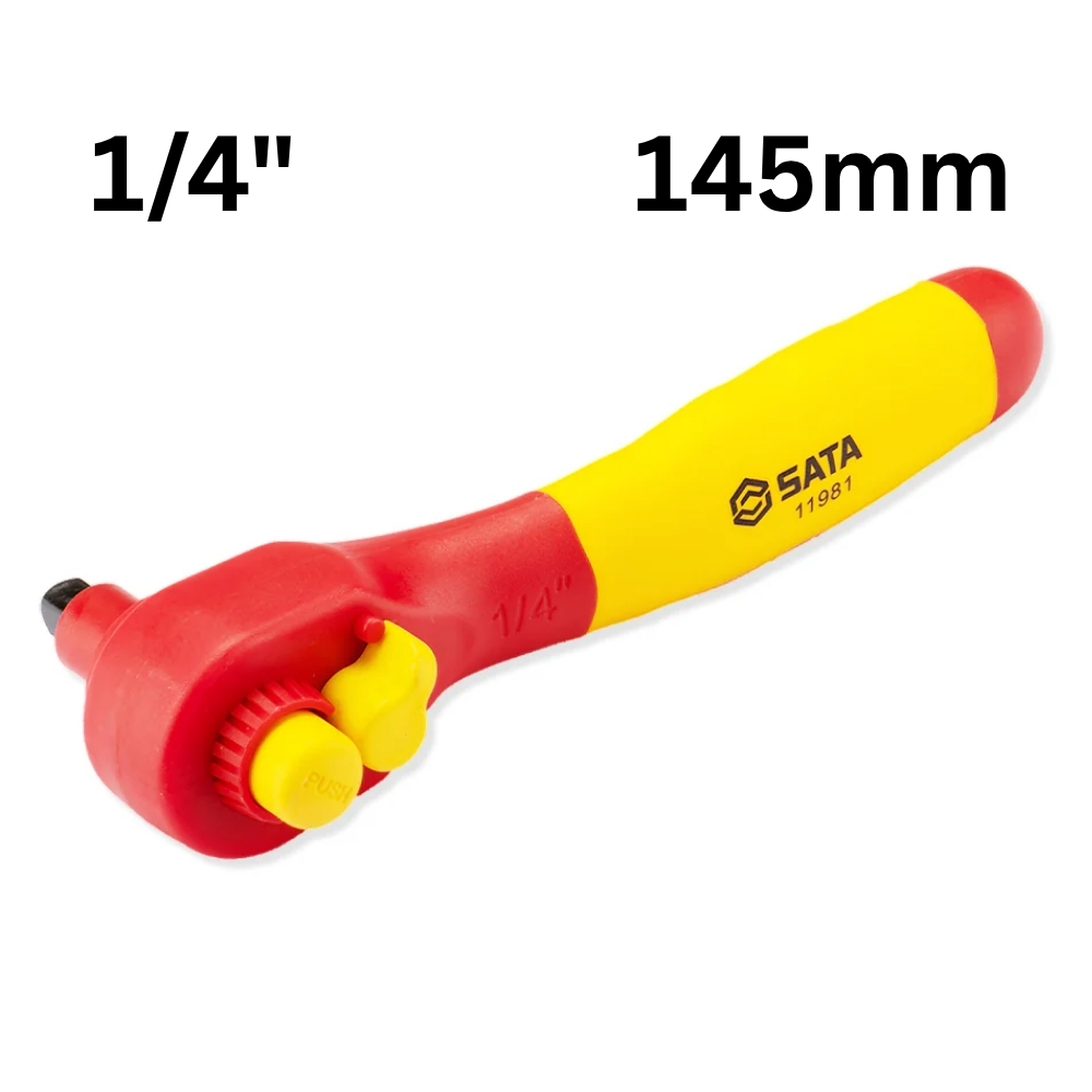 Cần siết bu lông 1/4" tự động 2 chiều cách điện 1000V Sata 11981 1 Cần siết bu lông 1/4" tự động 2 chiều cách điện 1000V Sata 11981