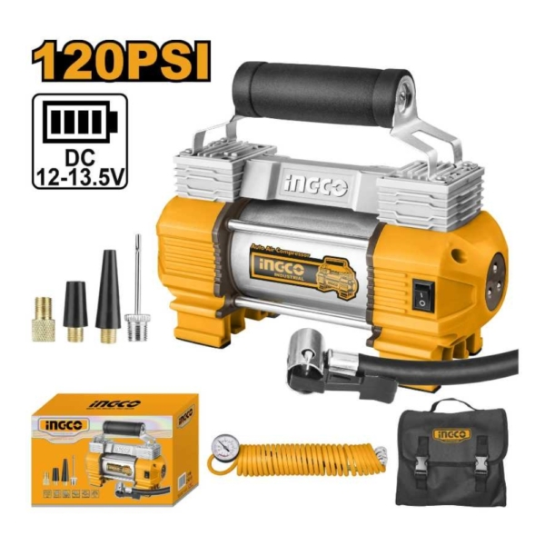 Máy bơm lốp xe ô tô 18A-120PSI Ingco AAC2508