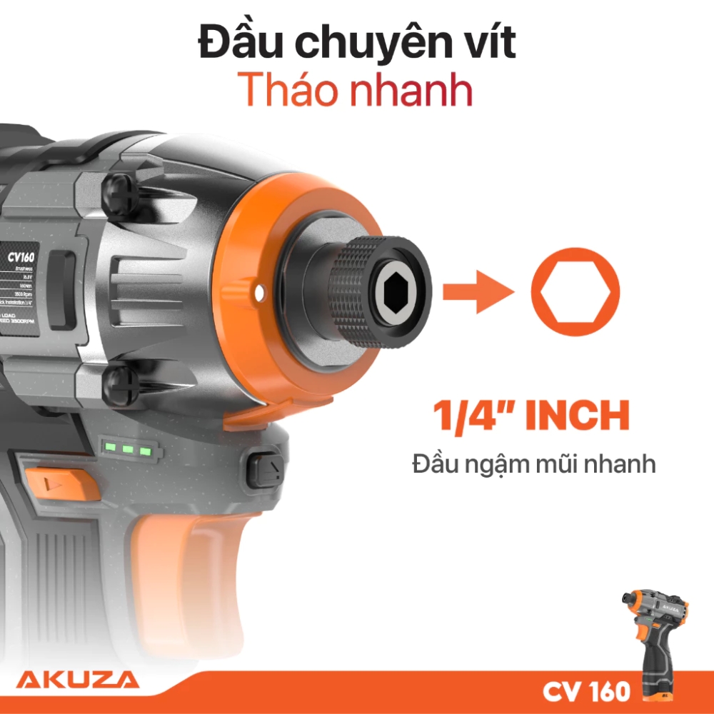 Máy vặn vít pin Akuza CV160 (kèm 3 pin 16.8V) 9 akuza-cv160-9