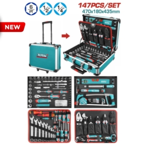 Bộ đồ nghề vali kéo 147 chi tiết Total THKTHP21476