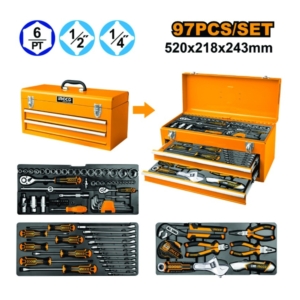 Bộ hộp đồ nghề 97 món dụng cụ Ingco HTCS220971