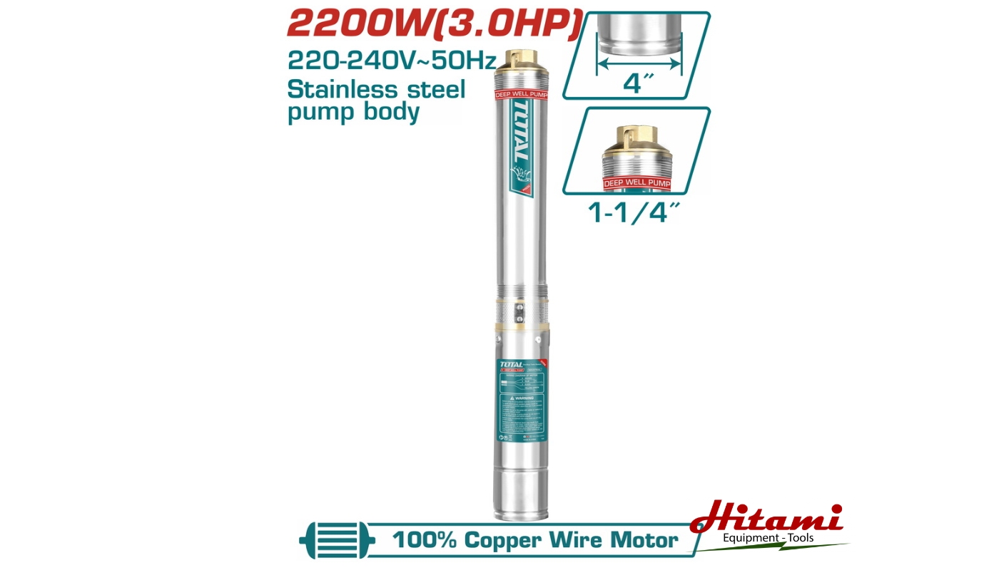 Giới thiệu máy bơm hỏa tiễn 2200W 3.0HP Total TWP522001