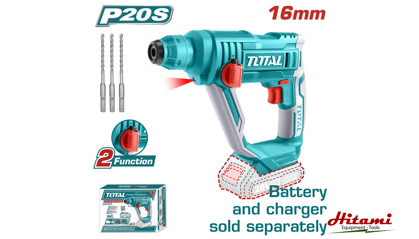 Giới thiệu máy khoan bê tông pin 20V Total TRHLI1601