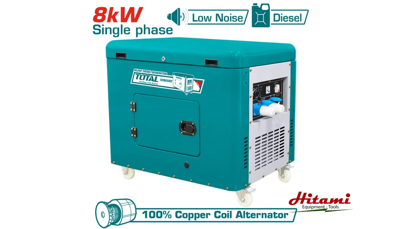 Máy phát điện chạy dầu diesel 8KW Total TP280001