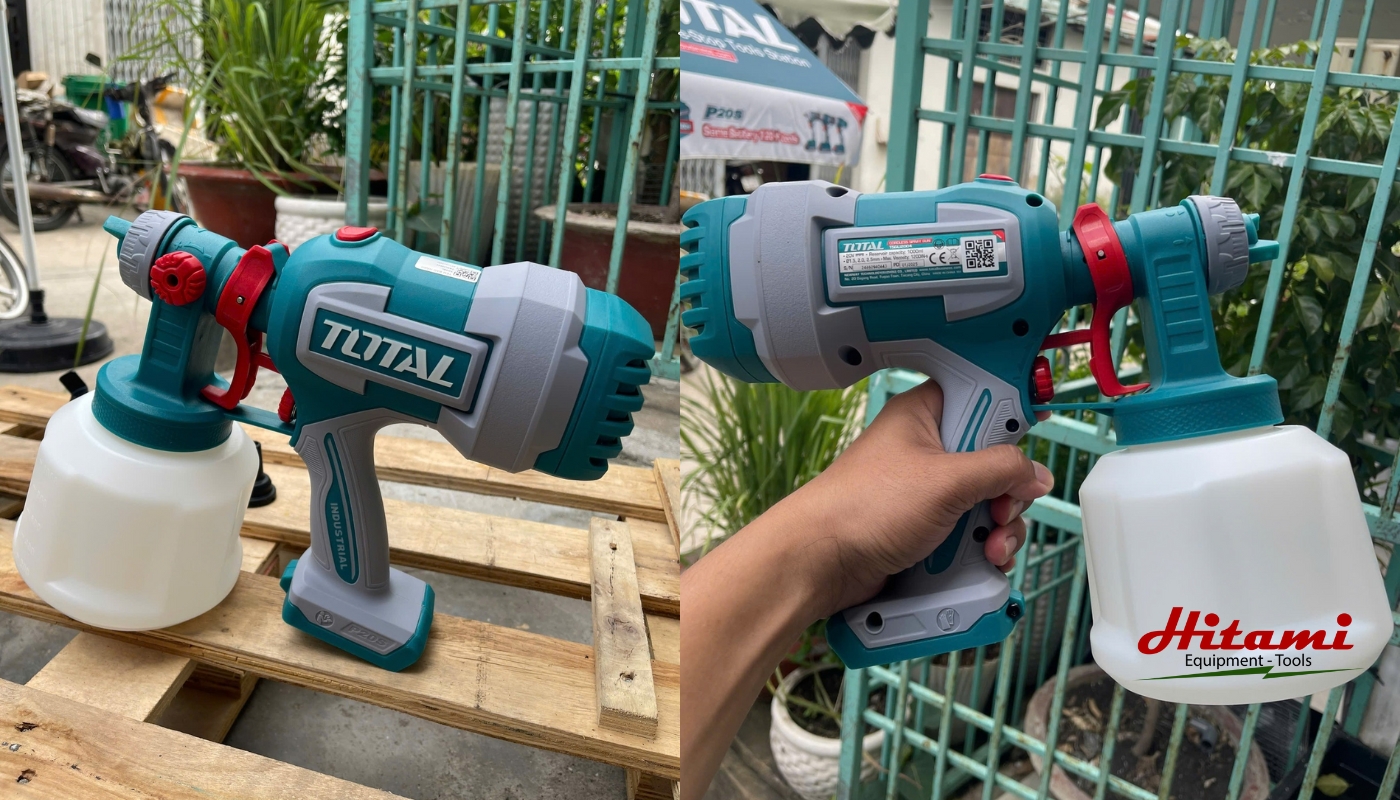 Máy phun sơn dùng pin không chổi than Total TSGLI20042 12 Giới thiệu máy phun sơn dùng pin không chổi than Total TSGLI20042