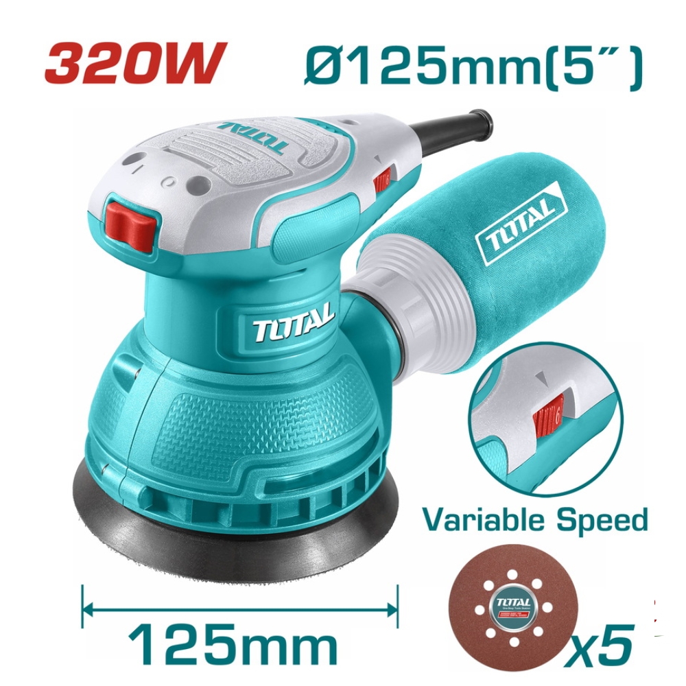Máy chà nhám tròn 320W Total TF2131256 1 Máy chà nhám tròn 320W Total TF2131256