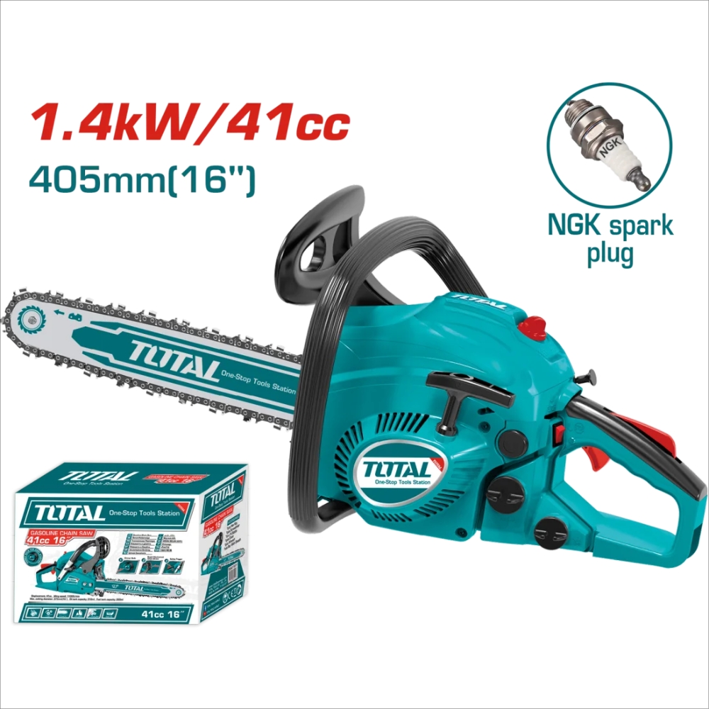 Máy cưa xích chạy xăng 1.4kW 2HP Total TG5411611 1 Máy cưa xích chạy xăng 1.4kW 2HP Total TG5411611