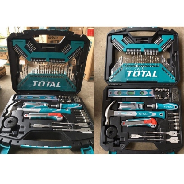 Hình ảnh thực tế của bộ 120 món dụng cụ Total THKTAC01120
