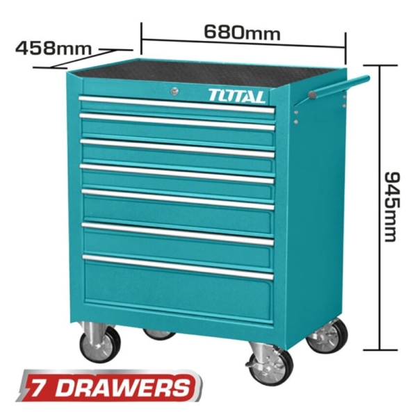 Tủ đựng đồ nghề 7 ngăn có bánh xe kéo Total THRC02071P