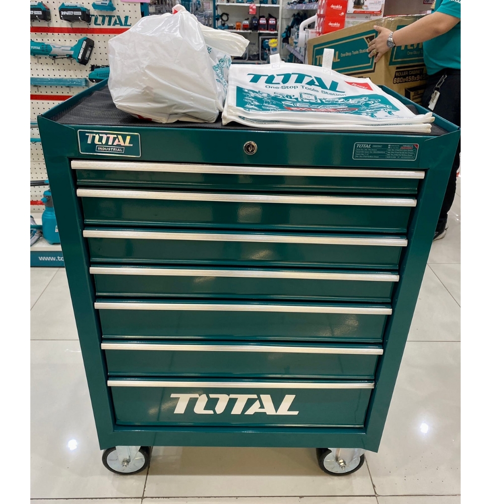 Tủ đựng đồ nghề 7 ngăn có bánh xe kéo Total THRC02071P 6 Hình ảnh thực tế của tủ đựng đồ nghề 7 ngăn có bánh xe kéo Total THRC02071P