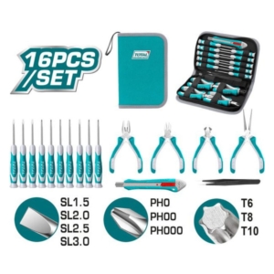 Bộ tuốc nơ vít và kềm16 chi tiết Total TKTTSK0162