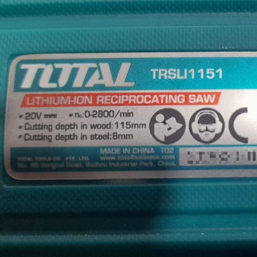 Máy cưa kiếm dùng pin 20V Total TRSLI1151 4 TRSLI1151-4