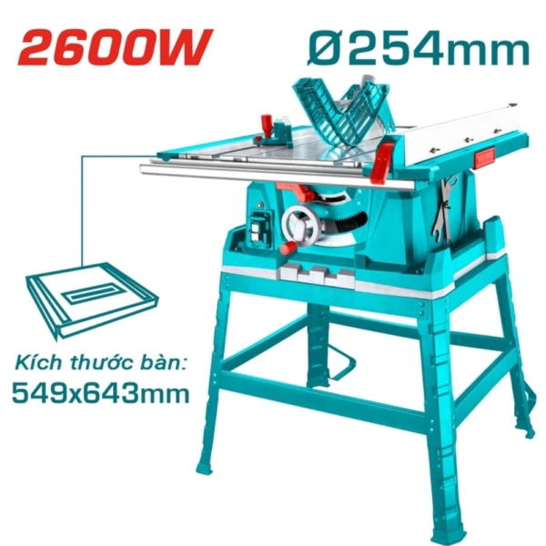 Máy cưa gỗ bàn 2600W Total TS526043