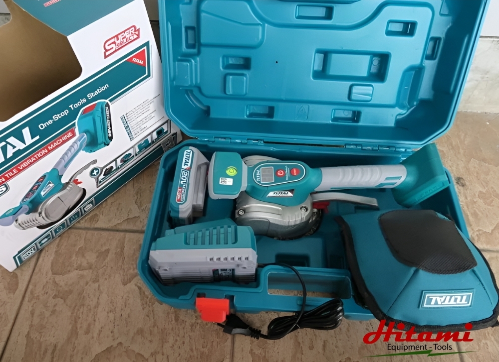 Trọn bộ máy rung ốp lát gạch dùng pin Total TTVLI20101