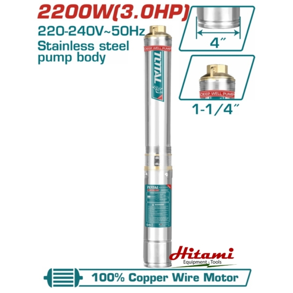 Máy bơm hỏa tiễn 2200W 3.0HP Total TWP522001
